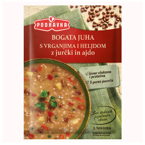 Podravka Hearty Vegetable Soup with Porcini Mushrooms & Buckwheat