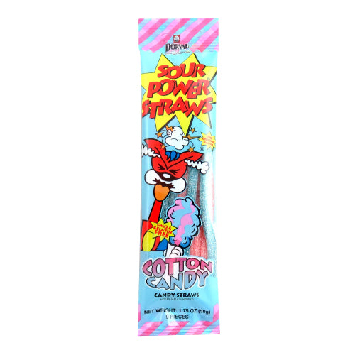 Dorval Sour Cotton Candy Straws