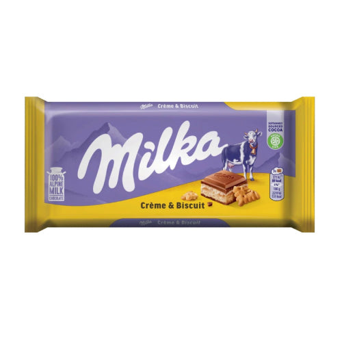 Milka Creme & Biscuit Chocolate Bar