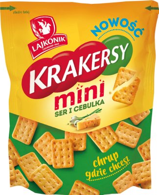 Lajkonik Mini Cheese & Onion Crackers
