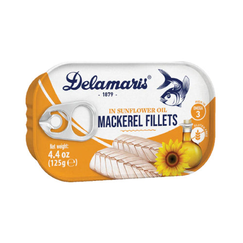 Delamaris Mackerel Fillets in Sunflower Oil